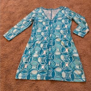 Lilly Pulitzer What A Racquet Juliet T-Shirt Dress Ariel Blue